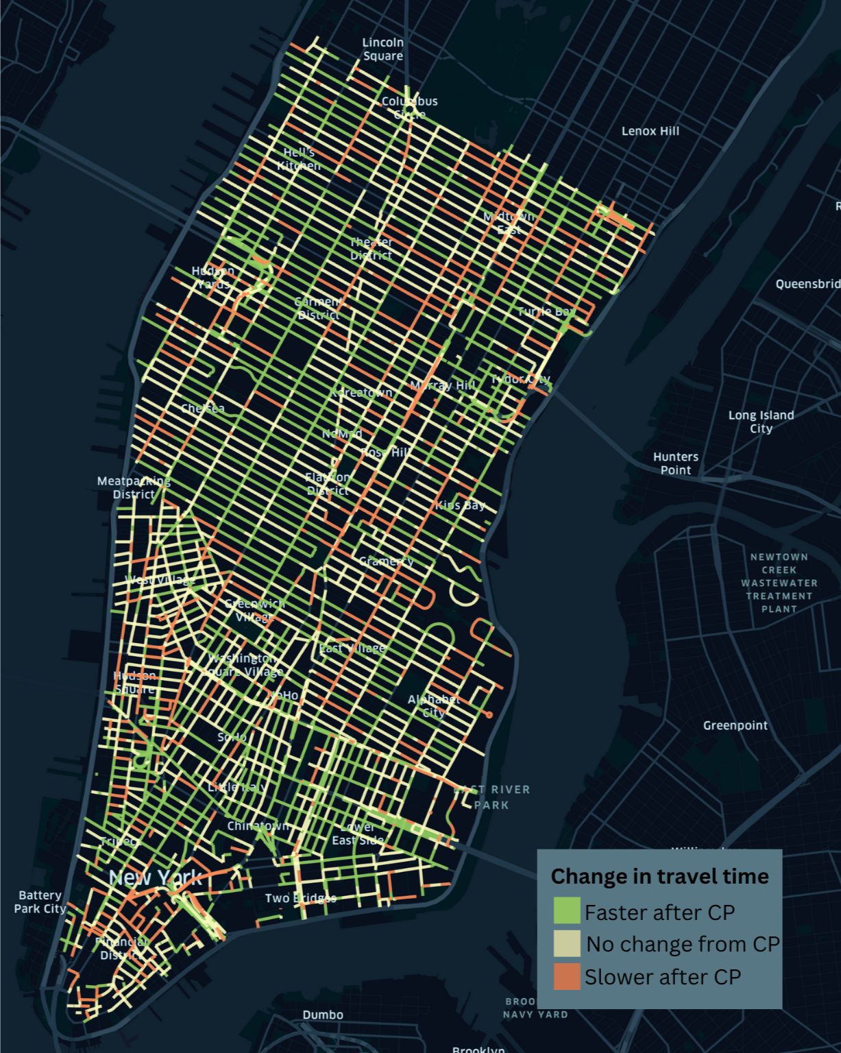 map of New York show time to travel